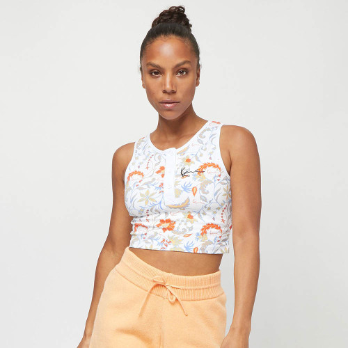 Karl Kani Γυναικεία αμάνικη μπλούζα Chest Signature Flower Crop Top